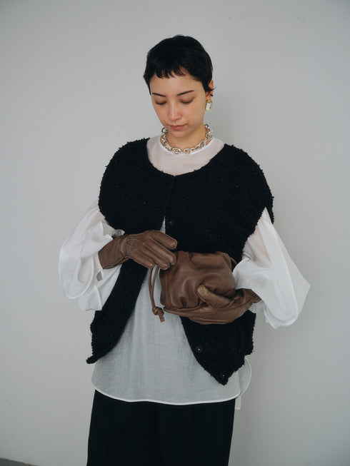 lamb leather shoulder bag